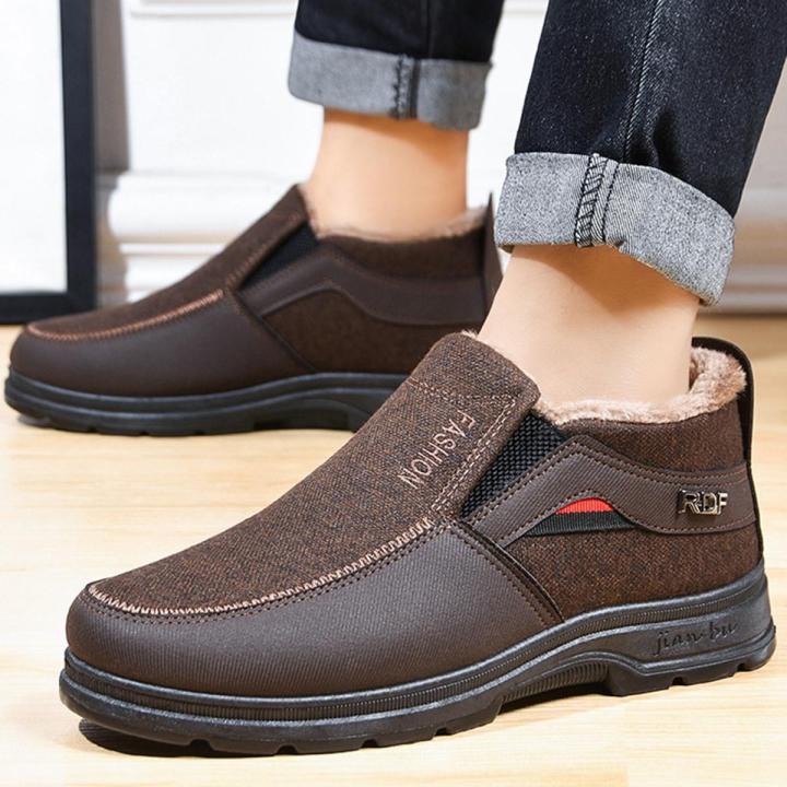 2021 New Men Boots Fashion Winter Shoes For Men Snow Boots Round Toe Ankle Boots Men Comfortable Male Sneakers Hiking Footwear