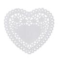 100x 4 inch White Love Heart Paper Lace Doilies doily For cardmaking scrapbooking. 
