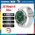 JS Watch 6 Max AMOLED Smart Watch Rotating Bezel 1.43 Inch Dual Buttons Men Bluetooth Wireless Charging Smartwatch Sports Women.