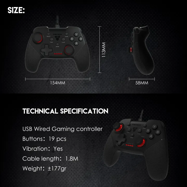 FANTECH%20GP13%20SHOOTER-II%20Gamepad%20Wired%20PC%20Game%20Controller%20Joystick%20Dual%20Vibration%20Saturn%20for%20Windows%20PC%20PS3%20Playstation%20Android%20Gamepad%20-%20Image%205