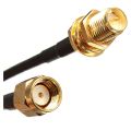 TWEXQNY 12 inch RP-SMA Female to RP SMA Female Plug RF Pigtail Cable RG316 & 3Meter Fi extension cable RP SMA antenna connectors. 