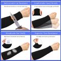 1Pair Level 5 HPPE Cut Arm Sleeve,Cut Resistant Thumb Protector Sleeves,Resistant Anti-Puncture Work Protection Arm Sleeve. 