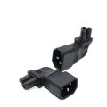 Iec320 C5 Power Converter Iec C14 Male Plug To C5 Up/left/right/strainght Angle Connector 10a 250v. 