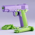 New Mini 3d Printed Model Gravity Straight Jump Toy Gun Non-Firing Cub Kids Stress Relief Toy Christmas Gift. 