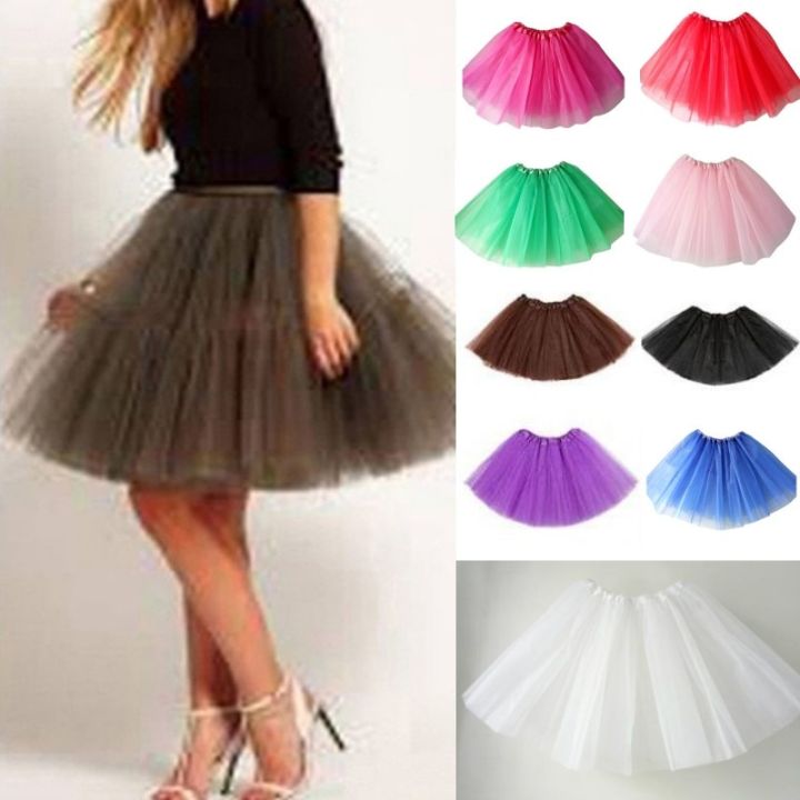 Women Vintage Tulle Skirt Short Tutu Mini Skirts Adult Fancy Ballet Dancewear Party Costume Ball Gown Mini skirt Summer Hot