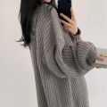 Casual Cardigan Long Knitted Cardigan Women Tops Mujer Vintage Loose Sweater Coat Solid Oversized Jumper Korean Fashion Clothes.
