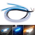 Car RED LED 45cm Daytime Running Light Flexible Strip Waterproof Flashing Yellow 12V 2PCS. 