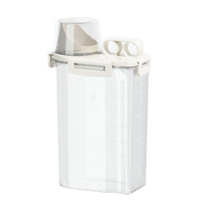 Zishfas Kitchen Space Saver Large Capacity Rice Storage Container with Handle Bpa Free Dustproof Transparent Cereal Flour Bin Ideal for Laundry Detergent Storage Jar