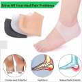 Silicone Gel Heel Pad Socks For Heel Swelling Pain Relief ,Dry Hard Cracked Heels Repair Cream Foot Care Ankle Support Cushion - For Men And Women (Set of 2).