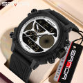 SANDA Multi Display Multi Function Watch Dial Visualization Design Trendy Waterproof Men's Watch SD6236. 