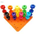 30Pcs Tall Stackers Peg Board Fine Motor Skills Occupational Therapy Games. 