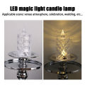 1/5/10pcs Flameless LED Candle Light Large Transparent Acrylic Candle Lamp Valentines Day Wedding Home Decor Electronic Night Light.