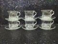 Sip Your Beverages In Style With Crystal Clear Glass Tea Cup Set - 6 Pieces Elevate Your Tea Time With These Elegant And Stylish Cups. 