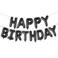 Happy Birthday Foil Balloon - Black.