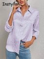 Women Leopard Print Luxury Blouse Spring Summer Long Sleeve Lapen Vintage Button Up Shirt Office Lady Satin Tunics Harajuku Top. 
