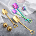 Creative Retro Watermelon Coffee Spoon Stainless Steel Dessert Scoop Cake Smoothie Scoop Ice Cream Scoop Tip Flat Shovel. 