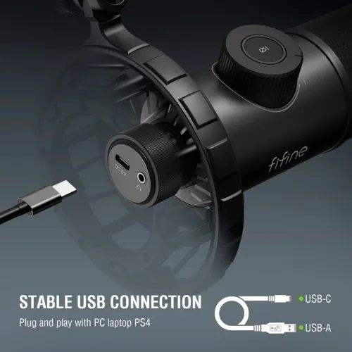 FIFINE%20K658%20USB%20Dynamic%20Cardioid%20Podcast%20Microphone%20with%20A%20Live%20Monitoring,%20Gain%20Control,%20Mute%20Button%20-%20Image%204