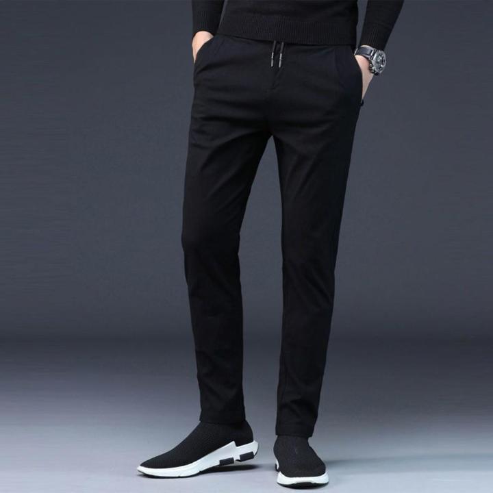Autumn and Winter Men's Cotton and Linen Casual Pants Men's Youth Slim Fit Slim-Fit Straight-Leg Pants Korean Style Trendy Loose Long Pants Men