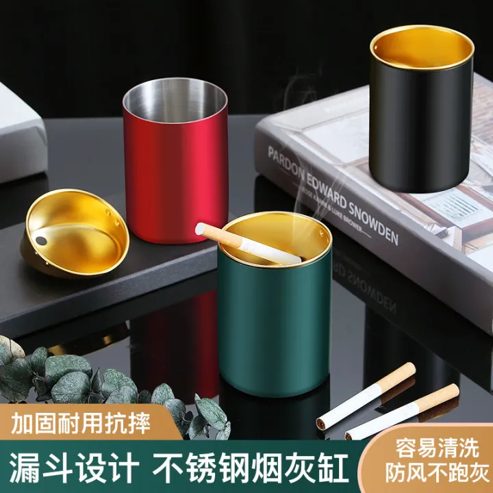 Stainless%20steel%20creative%20car%20funnel%20metal%20anti%20fly%20ash%20office%20business%20ashtray%20-%20Image%204