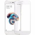 5D Tempered Glass Screen Protector for Xiaomi Redmi Note 5A - White and Transparent. 