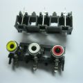 2Pcs Female Stereo Audio Video Socket 3 Positions AV RCA Socket Connector Panel Mount Adapter For Audio Video TV DVD Computer Speaker Cables.