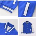 2023 Winter Unisex Kids Jackets Baby Boy Girls Clothes Blue Baseball Cropped Coat Streetwear Y2K Preppy Bomber Varsity Jackets. 
