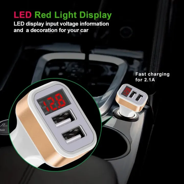 Cigarette%20Lighter%20Voltage%20Meter%20Dual%20Port%20USB%20LED%20Display%20Car%20Charger%20for%20iPhone%206S/7/8/X/XS%20MAX/XR,iPad%20Mini%203,Galaxy%20Note%209/S9%20-%20Image%205