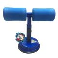 Self-Suction Sit-up Bar Assistor - Gym Workout Fitness Equipment - Blue. 