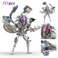 Happy MOC Skibidi Toilet All Action Figures Model Building Block Titan TV Cameraman Speakerman Bricks Toy For Kid Birthday Gifts.