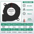 2PCS 5015 5cm DC 5V 12V 24V 2Pin Dual Ball/Hydraulic Bearing Brushless Cooling Turbine Blower Fan 50mm x 15mm Blower Cooler Fan. 