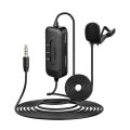 MAMEN 3.5mm Plug Lavalier Microphone with 8m Long Cable for Camera Smartphone Laptop Interview Vlog Recording Microphone. 