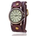 Popular Leather Men's Watches Vintage Roman Watches Ladies Quartz Watches.