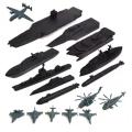 【Exclusive】 17pcs Naval Ship Play Set Helicopter Model Kits Model Battleship For Children Boys Girls Kids. 