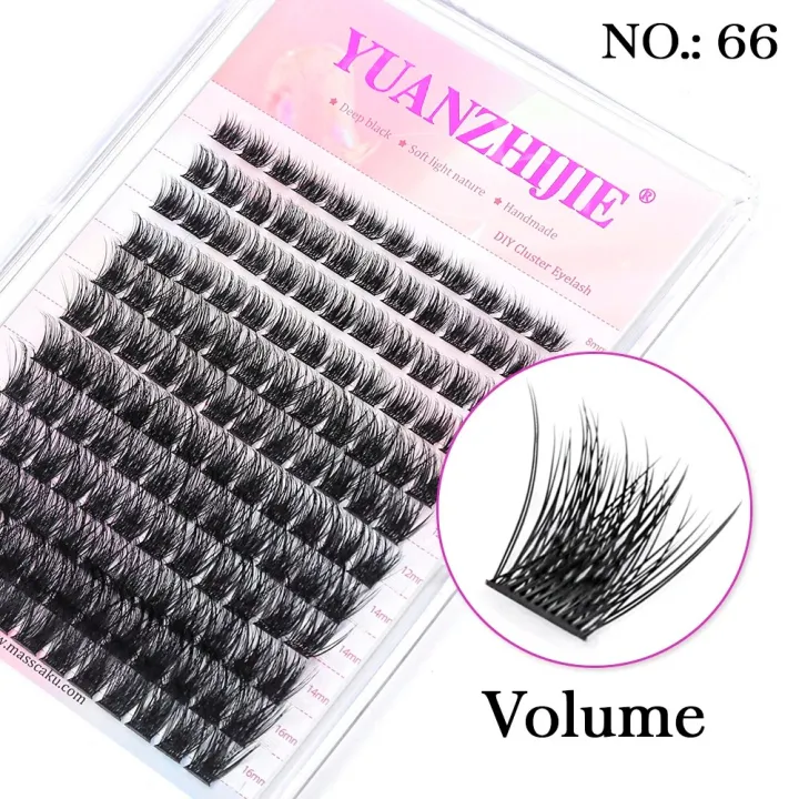YUANZHIJIE%20Segment%20Eyelashes%20Individual%20Lash%20Clusters%20Kit%20Manga%20Fluffy%20Wispy%20Anime%20Lashes%20with%20Tweezer%20and%20Eyelash%20Glue%20-%20Image%207