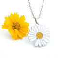 Internet celebrity with the same notched daisy necklace, women's tide jump, titanium steel chain accessories, men's tide hip-hop Korean version pendant pendant.
