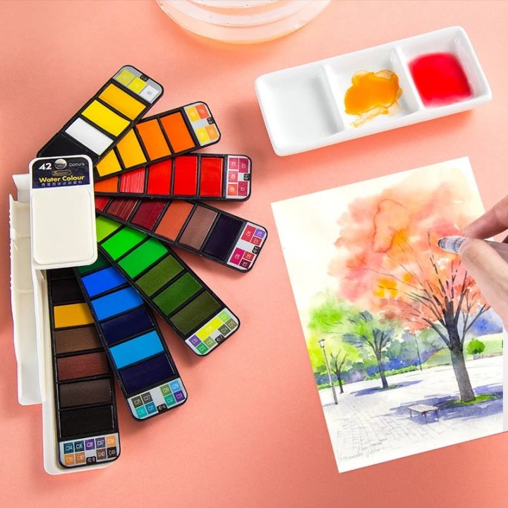 Superior%20Solid%20Water%20Colour%20Cake%20Pigmented%2025%20Color%20Set%20With%20Water%20Brush%20Pen%20Foldable%20Travel%20Watercolor%20Painting%20Set%20-%20Image%203