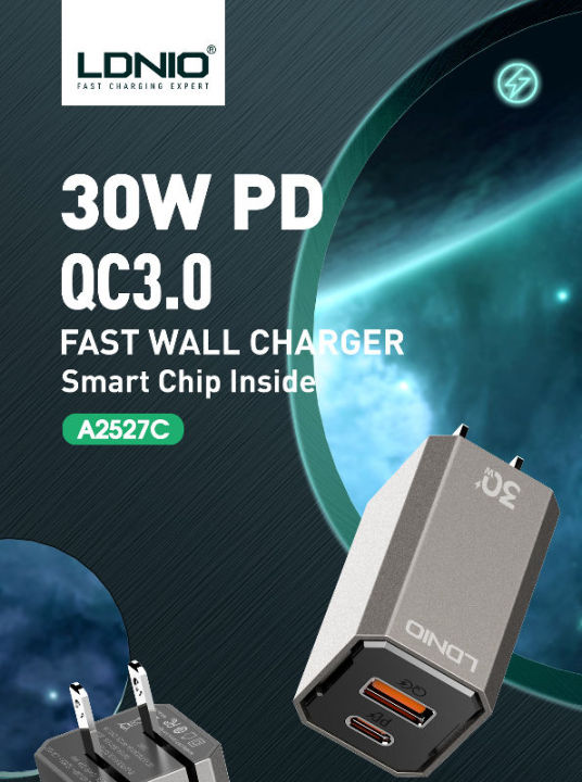 LDNIO%2030W%20PD3.0%20usb-c+USB-A%20fast%20wall%20Charger%20whit%20Type-C%20Cable%20A2527C%20-%20Black%20-%20Image%204