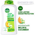 Dettol Lasting Fresh Body Wash with Refreshing Melon & Cucumber Fragrance, 12 Hours Odour Protection 250ml Shower Gel. 