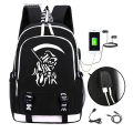 Anime Bleach Ichigo Kuro USB Port Backpack Luminous Book Bag Rucksack Student School Bag For Boys Girls Kids Travel Mochila. 