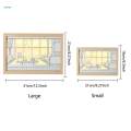 Modern Artwork Rectangle Wood Frame Night Light 21cmx31cm.