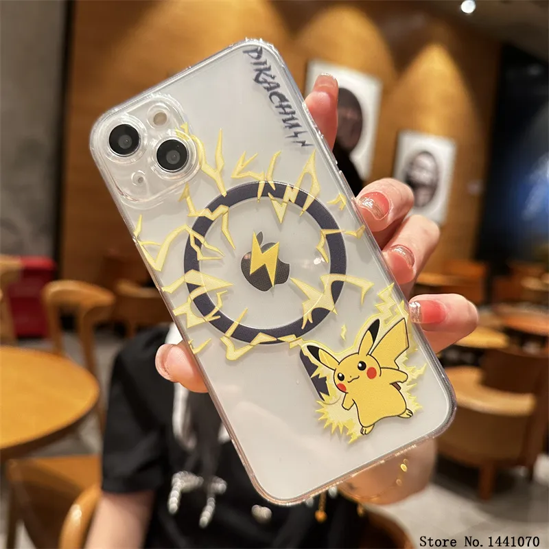 Pokemon Pikachu Magsafe Phone Case for iPhone 15 11 12 13 14 Pro