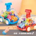 Gear Bus Toys Slide Car Early Educational Toys Interactive Toys with Visible Rotating Gears Gear Toy. 