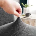 Jacquard Chair Cover for Dining Room Stretch Jacquard Dining Chair Cover Slipcover Elastic Spandex Kitchen Chair Cover. 