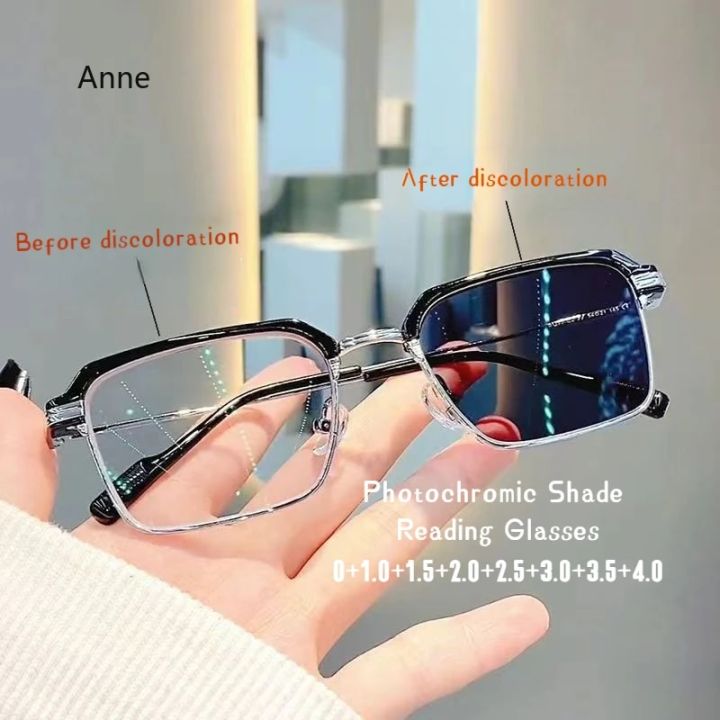 Photochromic Glasses Glasses KISSOUL Rimless Bifocal Photochromic