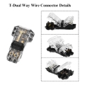 15 Pcs 3 Way 2 Pin Wire Connectors Low Voltage Universal Compact. 