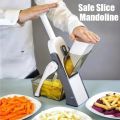 5 in 1 Adjustable mandoline slicer for Cooking & Meal Prep.Can cut slicing, strips,shredding and dicing Kitchen Veggie chopper Artifact Vegetable mandolin with adjustable stainless steel blades, vegetable slicer, onion slicer, non-slip base-Best Gadgets. 