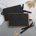 Photo Albums 30 Black Pages Memory Books A4 Craft Paper DIY Scrapbooking Picture Demoo. 