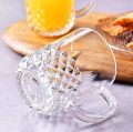Everyday Use Good Quality Strong Tea coffee Cup Set exclusive glassware Crystal Clear transparent Beautiful unique design Premium Cup Set 6 Piece 190 Ml.