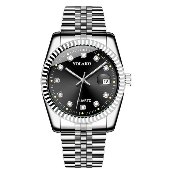 YOLAKO%20Couple%20Men's%20Women's%20Steel%20Band%20Watch%20Glow%20Calendar%20Diamond%20Scale%20Gold%20Business%20Men%20Watch%20Women%20Bracelet%20Wristwatches%20-%20Image%202