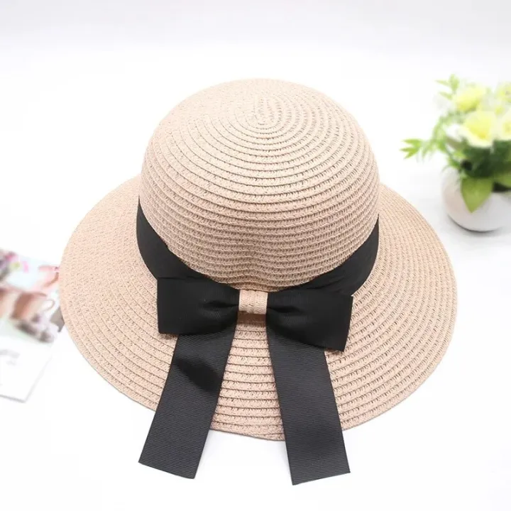 Bucket%20Hat%20Panama%20Fashion%20Straw%20Hat%20Women's%20Summer%20Hats%20Shade%20Sun%20Protection%20Outdoor%20Beach%20Vacation%20Hat%20Beach%20Cap%20Casual%20-%20Image%205